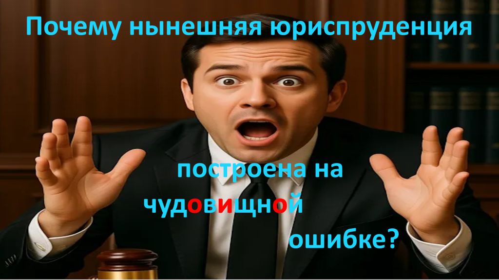 Почему нынешняя юриспруденция построена на чудовищной ошибке?